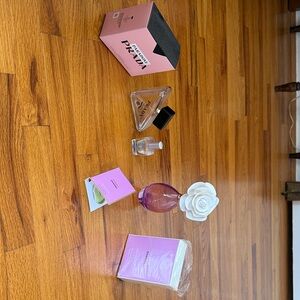 Prada, Chanel empty boxes, Prada Kate spade and Crabtree and Evelyn empty.